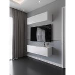 Myniture Home & Living S6113-1 Beyaz Duvara Monte Tv Sehpası