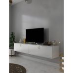 Myniture Home & Living S6201-1 Beyaz Duvara Monte Tv Sehpası