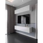Myniture Home & Living S6203-1 Beyaz Duvara Monte Tv Sehpası