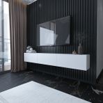 Myniture Home & Living S6204-1 Beyaz Duvara Monte Tv Sehpası