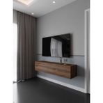 Myniture Home & Living S6205-2 Ceviz Duvara Monte Tv Sehpası