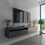 Myniture S6110-8 Antrasit Çırağan Duvara Monte Tv Sehpası
