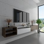 Myniture S6111-6 Ceviz Beyaz Ceviz Duvara Monte Tv Sehpası