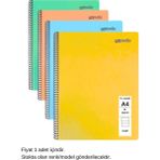 Mynote Flex Pastel Defter A4 40 Yaprak Çizgili 1 Adet - 001-Renkli