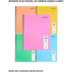 Mynote Flex Pastel Defter A4 40 Yaprak Çizgili 5 Adet - 5'li - 001-Renkli