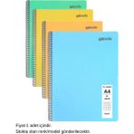 Mynote Flex Pastel Defter A4 40 Yaprak Kareli 1 Adet - 001-Renkli