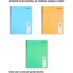 Mynote Flex Pastel Defter A4 60 Yaprak Çizgili 3 Adet - 3'lü - 001-Renkli