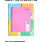 Mynote Flex Pastel Defter A4 60 Yaprak Çizgili 5 Adet - 5'li - 001-Renkli