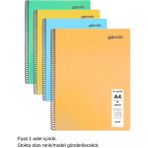 Mynote Flex Pastel Defter A4 60 Yaprak Kareli 1 Adet - 001-Renkli