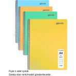 Mynote Flex Pastel Defter A4 72 Yaprak Çizgili 1 Adet - 001-Renkli