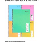 Mynote Flex Pastel Defter A4 80 Yaprak Çizgili 5 Adet - 5'li - 001-Renkli