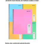 Mynote Flex Pastel Defter A4 80 Yaprak Kareli 5 Adet - 5'li - 001-Renkli