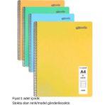Mynote Text Pastel Defter A4 40 Yaprak Çizgili 1 Adet - 001-Renkli