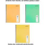 Mynote Text Pastel Defter A4 40 Yaprak Çizgili 3 Adet - 3'lü - 001-Renkli