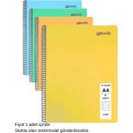 Mynote Text Pastel Defter A4 60 Yaprak Çizgili 1 Adet - 001-Renkli