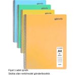 Mynote Text Pastel Defter A4 60 Yaprak Kareli 1 Adet - 001-Renkli