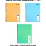 Mynote Text Pastel Defter A4 80 Yaprak Çizgili 3 Adet - 3'lü - 001-Renkli