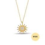 MYOROGOLD 14 Ayar Güneş Altın Kolye