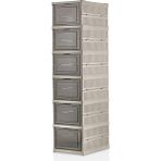Myplas Çok Amaçlı 6 Katlı Katlanabilir Taşınabilir Premium Portatif Organizer Ayakkabılık - Kahverengi
