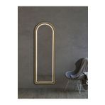 Myplas Gold Metal Çerçeveli Led Aydınlatmalı Oval Ayaklı Boy Aynası