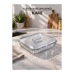 Myplas Kare Plastik Borcam Kapağı Saklama Kabı Kapağı