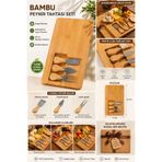Myplas Modern Bambu 3 Kaşıklı Küçük Boy Çok Amaçlı Sunum Tabağı