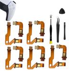 MYPUQIAO PS5 V1 1.0 BDM-010 için 5 Takım Mikrofon Flex Kablo Değiştirme Sol ve Sağ Kolu İç Mikrofon Şerit, Playstation 5 Hoparlör L R Konektör Kablosu Dualsense Denetleyici Onarım Aracı Seti (V1)