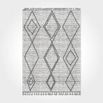 Myra Gri Geometrik Modern Geometrik Etnik Desenli Boho Makinada Yıkanabilir Hafif Hav Toz Vermez Leke Tutmaz Kaymaz Taban Dijital Makine Baskı Halı Oturma Odası Salon Yolluk Koridor Mutfak Halısı