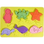 Myra Shop Pastel Renkli Silikon Deniz Hayvanları Puzzle -Çocuk Için Zeka Geliştirici Eğitici Oyun Matı - Sarı