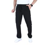 MYRAB DENİM Baggy Keten Pantolon Jogger Siyah L