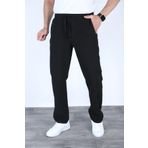 MYRAB DENİM Baggy Keten Pantolon Jogger Siyah S
