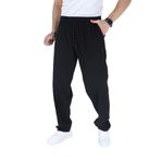 MYRAB DENİM Erkek keten ham bez pantolon yaz ayının vazgeçilmezi rahat kalıp Siyah 2XL