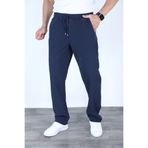 MYRAB DENİM Erkek Lacivert Baggy Keten Mevsimlik Jogger Pantolon Geniş Kalıp Günlük Nefes Alan Casual Model