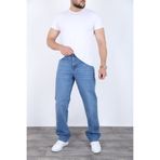 MYRAB DENİM Erkek Mavi Baggy Kot Pantolon Geniş Kalıp Rahat Günlük & Streetwear Denim Jeans