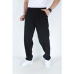 MYRAB DENİM Erkek Siyah Mevsimlik Keten Ham Bez Pantolon Rahat Kesim Günlük Nefes Alan Casual Kullanım