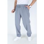 MYRAB DENİM Gri Erkek Battal Boy Yazlık Keten Pantolon -%100 Pamuk Gri 4XL