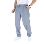 MYRAB DENİM Gri Erkek Battal Boy Yazlık Keten Pantolon -%100 Pamuk Gri M