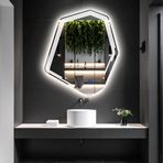 Myrella Led'li Lazer Kumlamalı Lavabo & Banyo Aynası (Dokunmatik Sensörlü) beyaz led'li 60 x 50