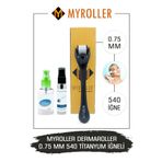 Myroller Dermaroller 0.75mm Dezenfektan Hediye Titanyum 540 Iğneli Derma Roller