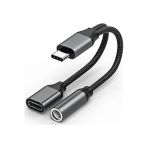 Myrox Poco X3 Gt Uyumlu Type-C Dönüştürücü Kulaklık Şarj Dönüştürücü