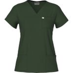 Myscrubs Doktor Hemşire Scrubs Haki Yeşil Forma Üst - L - XL - Haki Yeşili