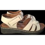 Myshoes Kadın Günlük Ortapedik Sandalet - Krem