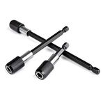 MySixKeen 3 Adet Manyetik Tornavida Ucu Tutucu 1/4 İnç Altıgen Şaft Uzatma Ucu Tutucu 60 mm 100 mm 150 mm Hızlı Değiştirme Matkap Ucu Seti, Vidalar, Somunlar ve Tüm Matkap ve El Sürücüsü için