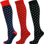 Mysocks Unisex Diz Yüksek Puantiyeli Çorap, 3 Çift Nokta Seçimi, 8-11