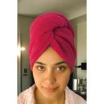 MYSOFTHOME Saç Havlusu/Saç Bone Havlu/Düğme Lastikli Saç Havlusu/Kadife %100 Pamuklu Saç Havlu