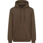 Mysport 5017 Erkek Yumuşacık Kapüşonlu Organik Pamuk Kanguru Cepli Regular Kahverengi Sweatshirt