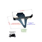 MYSTERY Metal demir Universal Motosiklet Katlanır Plakalık Sinyal Bağlantılı Siyah Supermotor