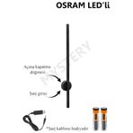 MYSTERY Osram Ledli Şarjlı Pilli Aplik Modern Dekoratif Led Duvar Aplik 68cm Günışığı