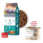 Mystic Kuzulu ve Pirinçli Düşük Tahıllı 1 kg Açık Yavru Köpek Maması + CadoPet Kuzu Etli 2x200 gr Yavru Köpek Konservesi