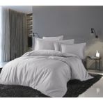 Mystory Home Collection Gri Pamuk Saten Çift Kişilik Nevresim Takımı - 220 x 240 cm
